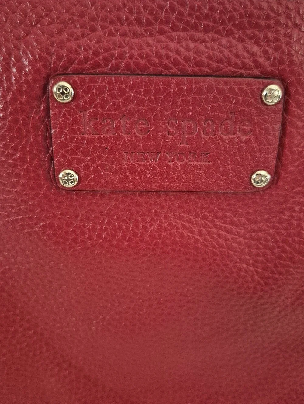 NWOT VINTAGE KATE SPADE LARGE  Women’s Red Leather Tote Bag